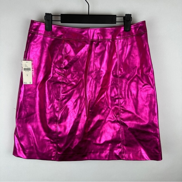 NWT Anthropologie Maeve Pink Metallic Skirt | US Size Medium - Picture 2 of 12